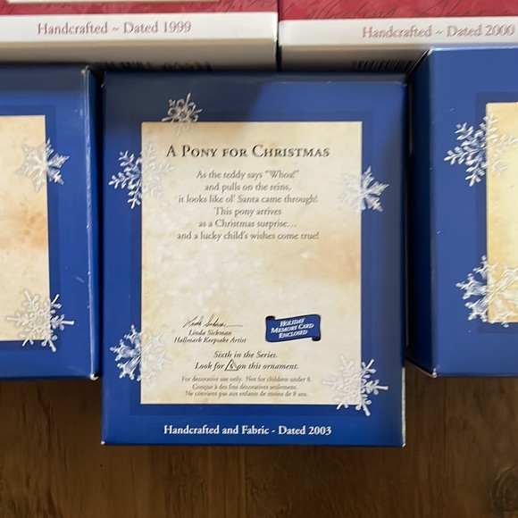 Hallmark Christmas Keepsake Ornament Lot “A Pony for Christmas” Series 1998-2004 - Picture 6 of 14